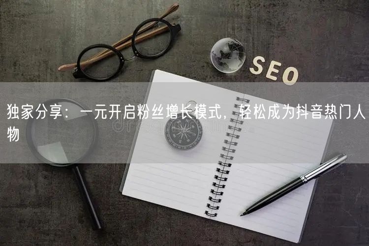 独家分享：一元开启粉丝增长模式，轻松成为抖音热门人物