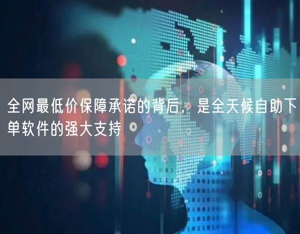 全网最低价保障承诺的背后，是全天候自助下单软件的强大支持