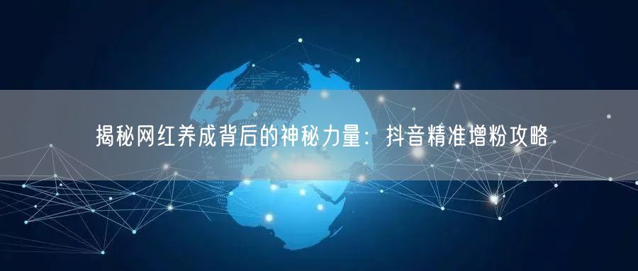 揭秘网红养成背后的神秘力量:抖音精准增粉攻略