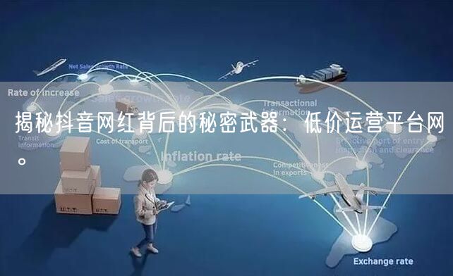 揭秘抖音网红背后的秘密武器：低价运营平台网。